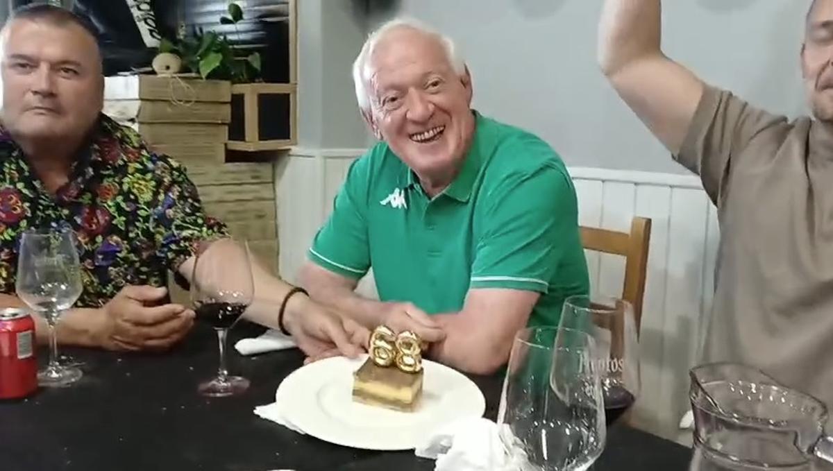 Hermida, durante la celebración.