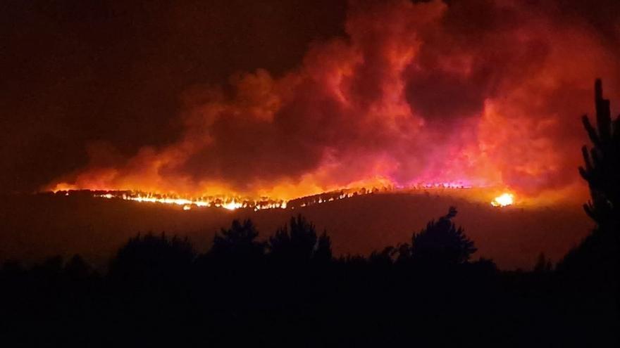 VÍDEO | Efectivos en pleno incendio en Sarracín de Aliste