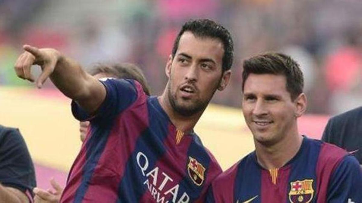 Messi i Busquets en una imatge d'arxiu