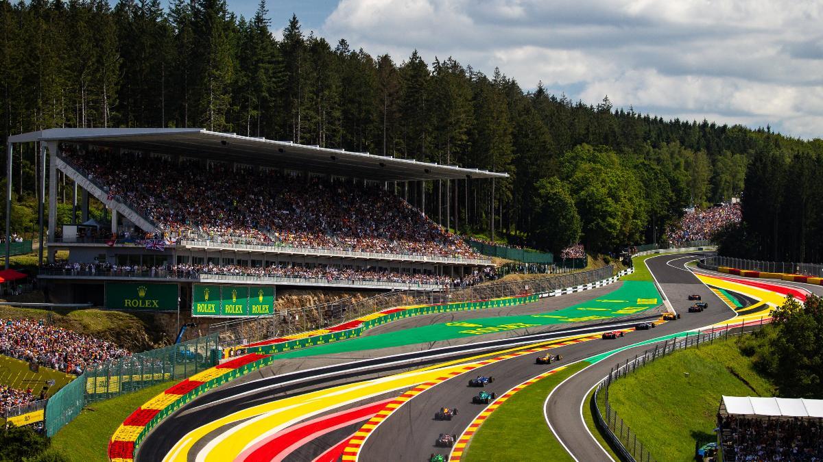 La curva de Eau Rouge, en el circuito belga de Spa