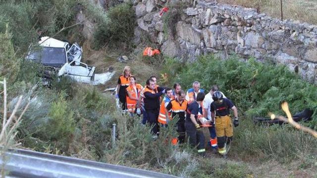 El siniestro ocurrió en julio de 2010, en la A-52 a su paso por San Cibrao. // Iñaki Osorio