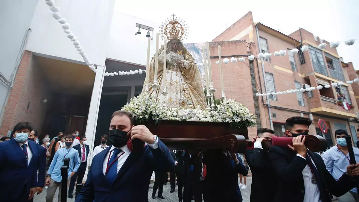 La Virgen de la Estrella, en la primera procesión que sale en Córdoba desde el inicio de la pandemia