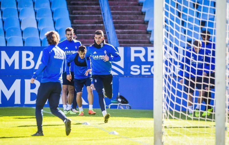 Sesión de entrenamiento del Real Zaragoza