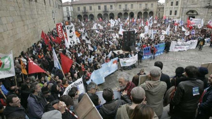 Multitudinaria defensa da lingua galega