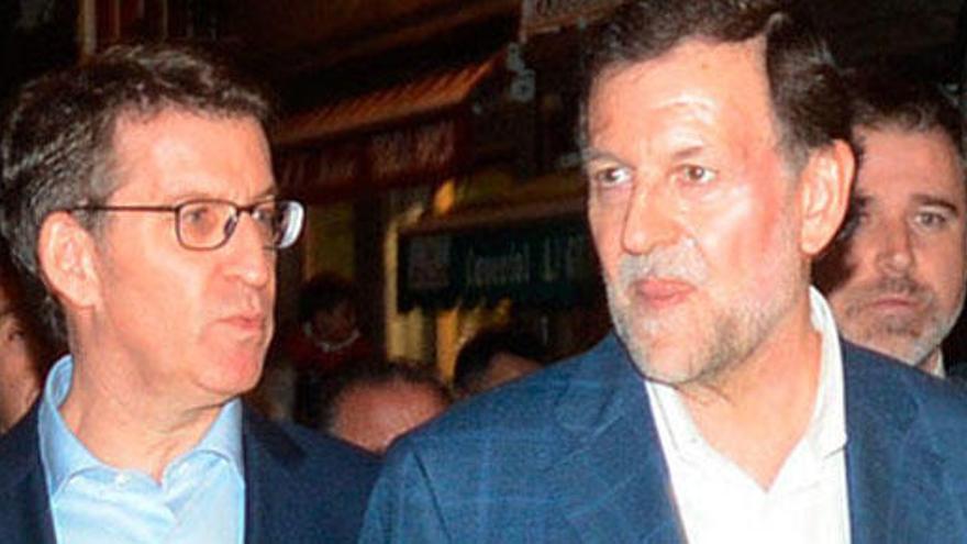 Rajoy, instantes después de su agresión.