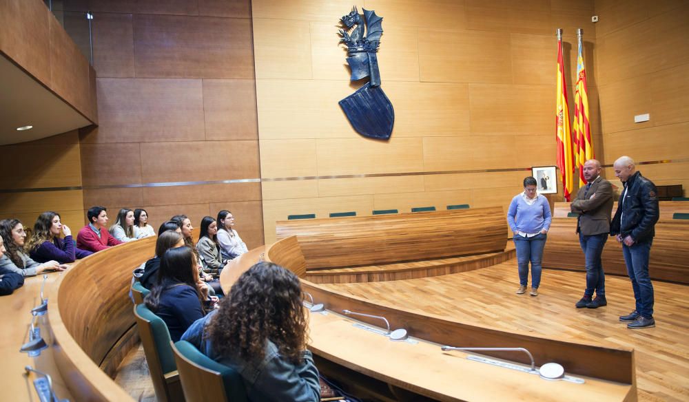 Balonmano Morvedre visita la Diputación de Valencia