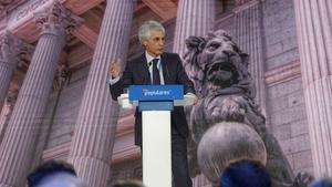 Adolfo Suárez Illana durante una convención del Partido Popular. 