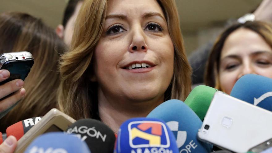 Susana Díaz a su llegada al Comité Federal.