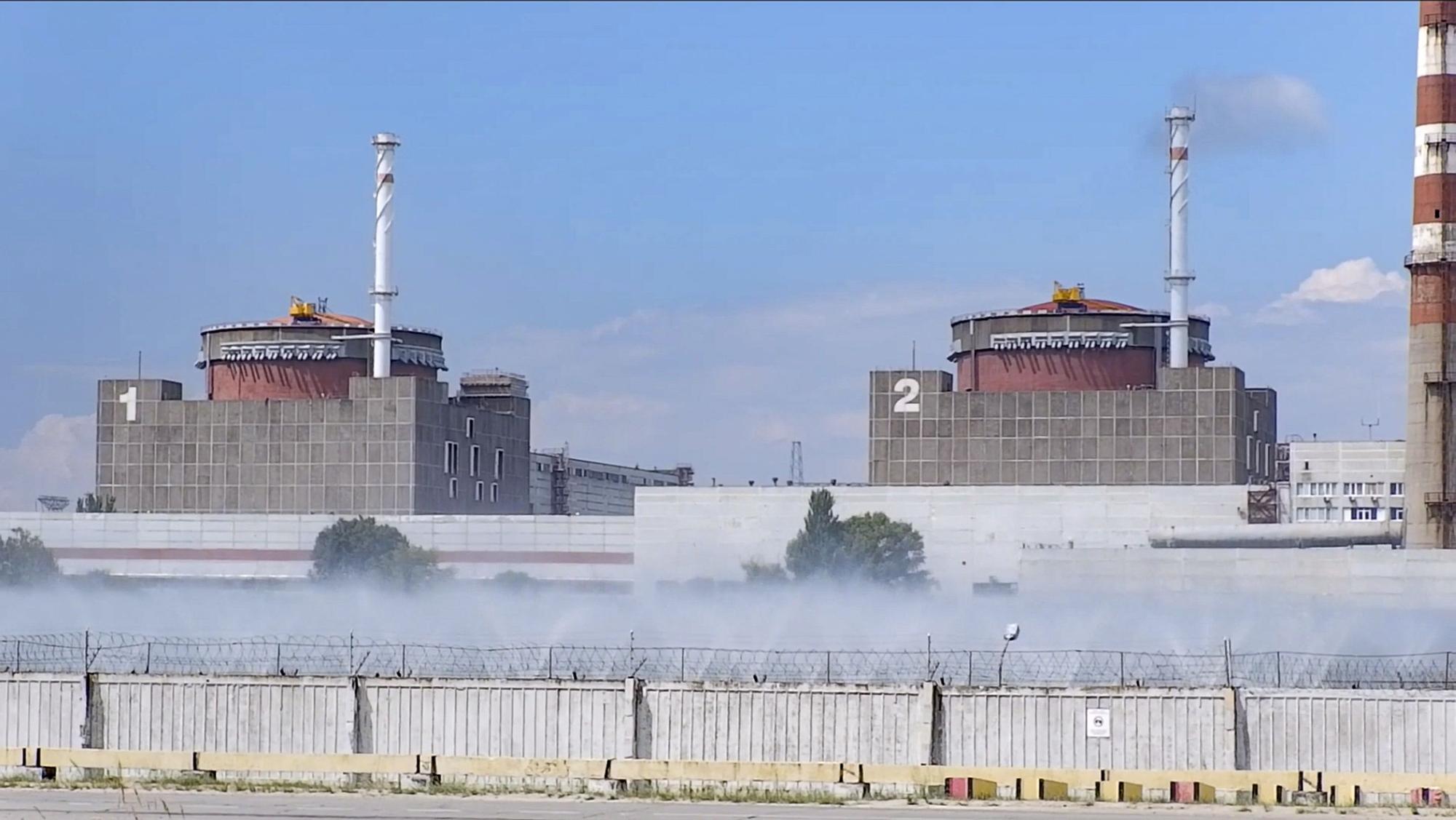 Una imagen difundida por el ministerio de Ucrania de la central nuclear de Zaporizhia.