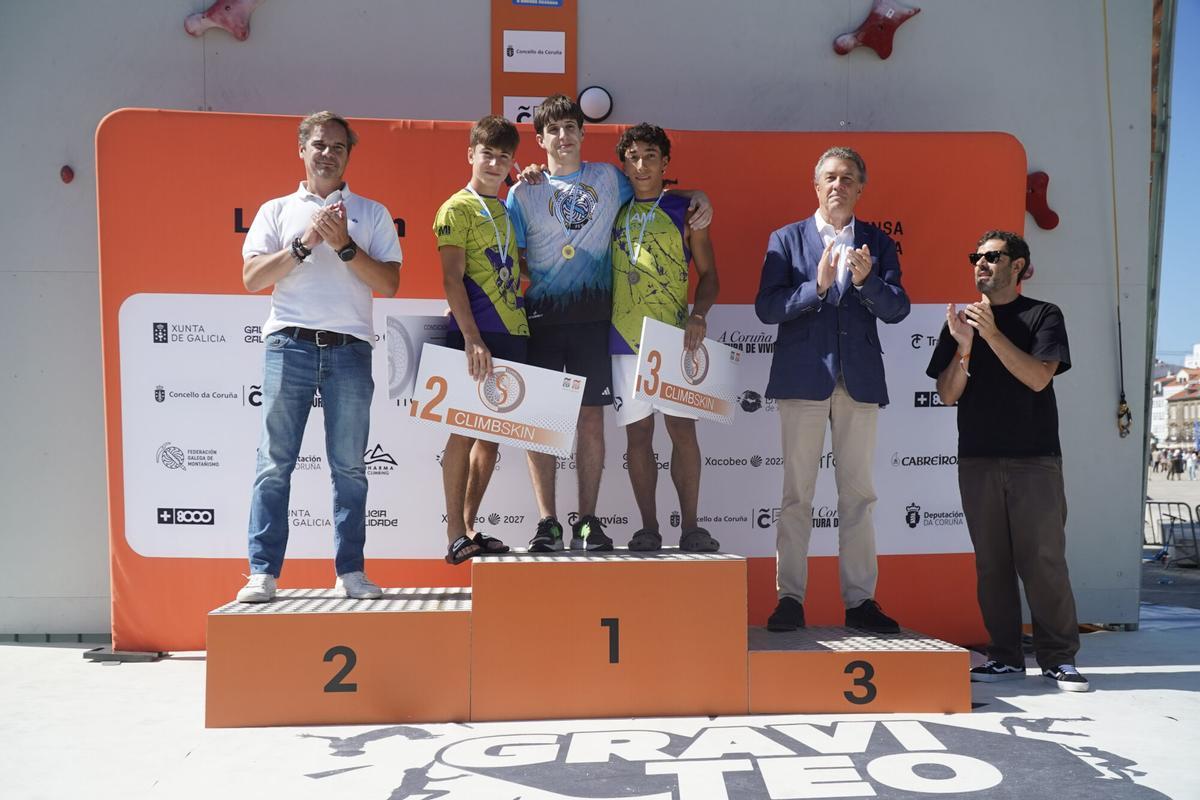 Final del Open juvenil de Escalada de Velocidad en GRAVITEO A Coruña Xacobeo