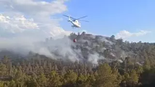 Movilizan dos helicópteros para extinguir un incendio en la Sierra de San Miguel de Calasparra