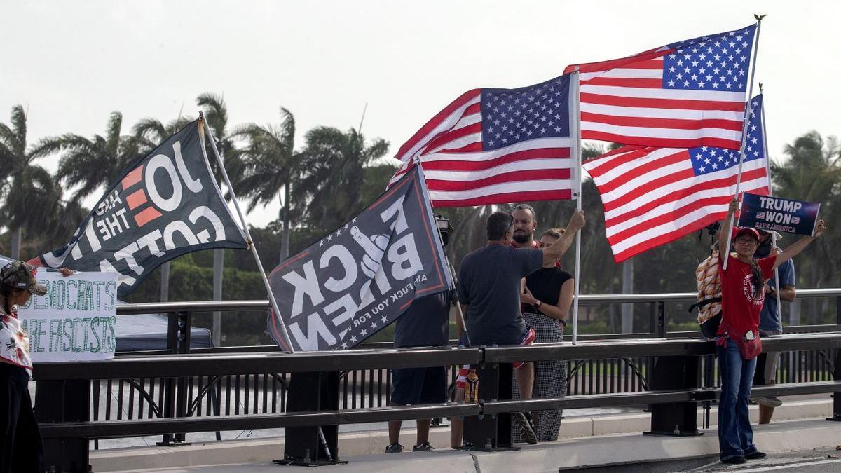 Protesta contra el Gobierno de Estados Unidos.