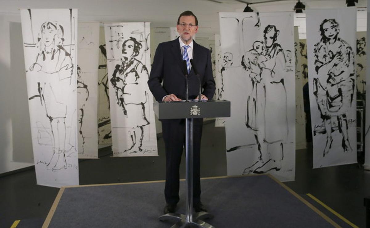 El president del Govern, Mariano Rajoy, durant la seva intervenció a l’Instituto Cervantes de Pequín, aquest divendres. El president del Govern, Mariano Rajoy, durant la seva intervenció a l’Instituto Cervantes de Pequín, aquest divendres.