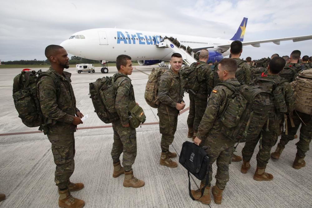 Salida de militares asturianos para Polonia