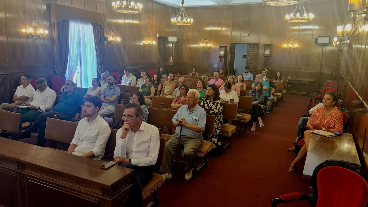 Asistentes a la jornada sobre ciberseguridad en el salón de plenos de la Diputación de Zamora.