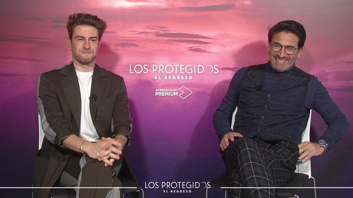 Mario Marzo y Antonio Garrido, Mario y Lucas en ’Los Protegidos’, en una imagen de la entrevista.