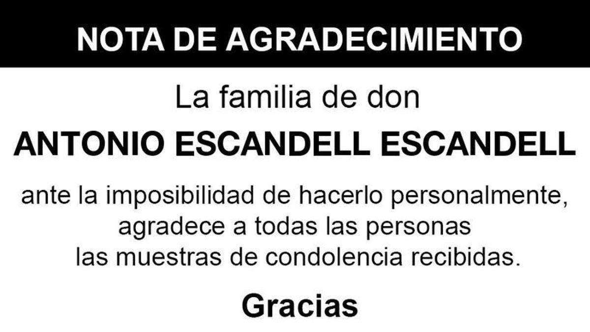 Nota Antonio Escandell Escandell