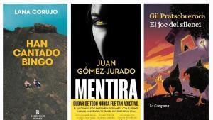 Portadas de Han cantado bingo, Mentira y El joc del silenci.