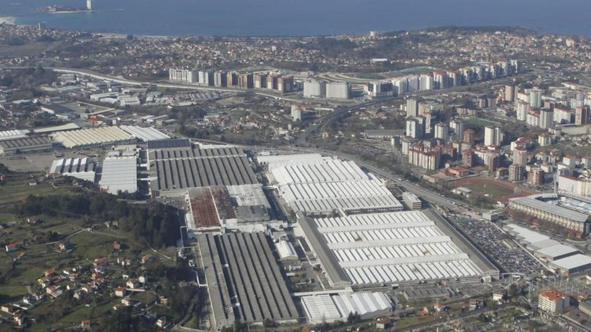 Vista aérea del polígono industrial de Balaídos. Ricardo Grobas