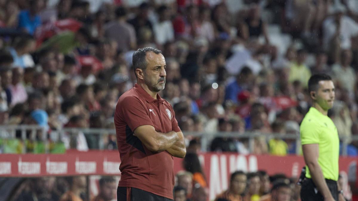 Quique Álvarez, en la presentació de l'equip a Montilivi.