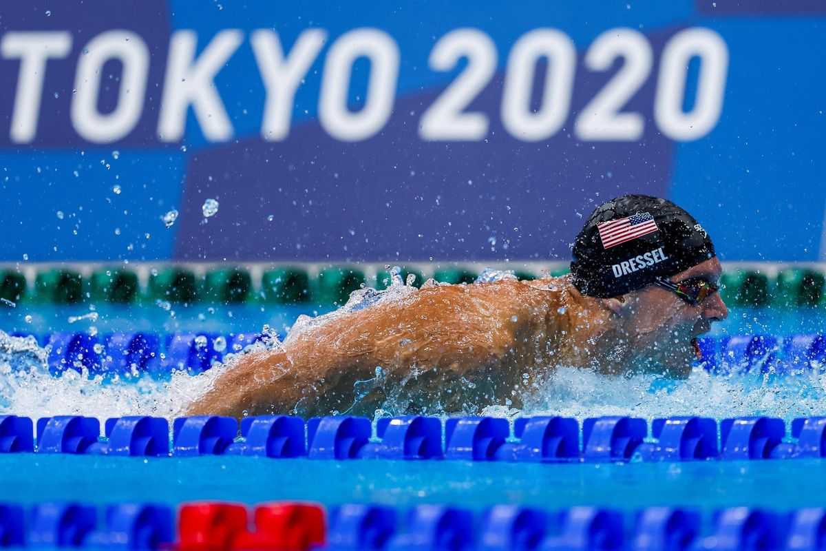 Una imagen de Dressel en los Juegos de Tokio 2020.