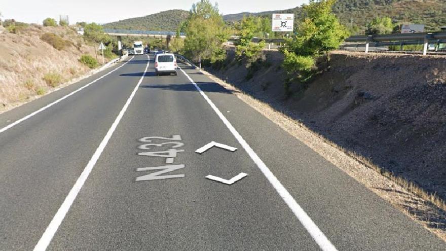 La carretera N-432 en una imagen facilitada por el 112.