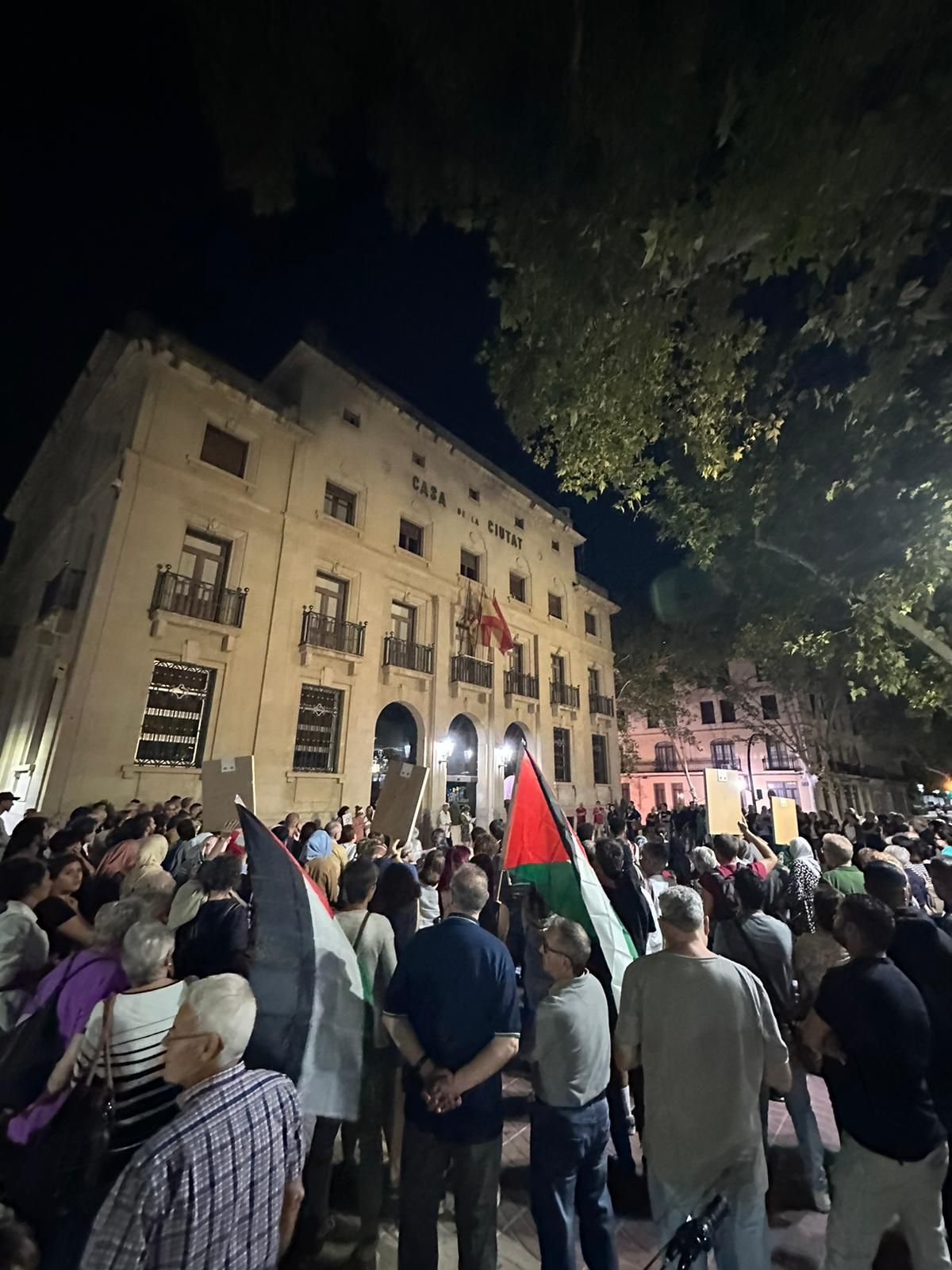 Xàtiva acoge una concentración de apoyo al pueblo palestino