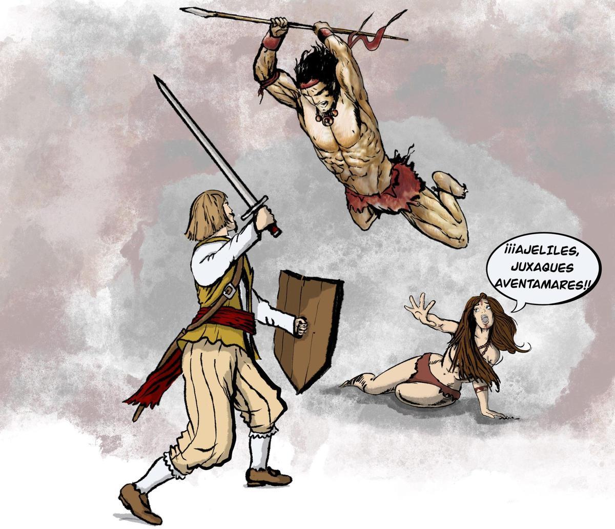 Escena de la muerte de Peraza