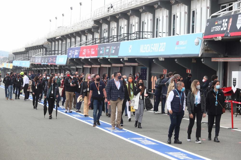 Boxes de la Formula E en Cheste