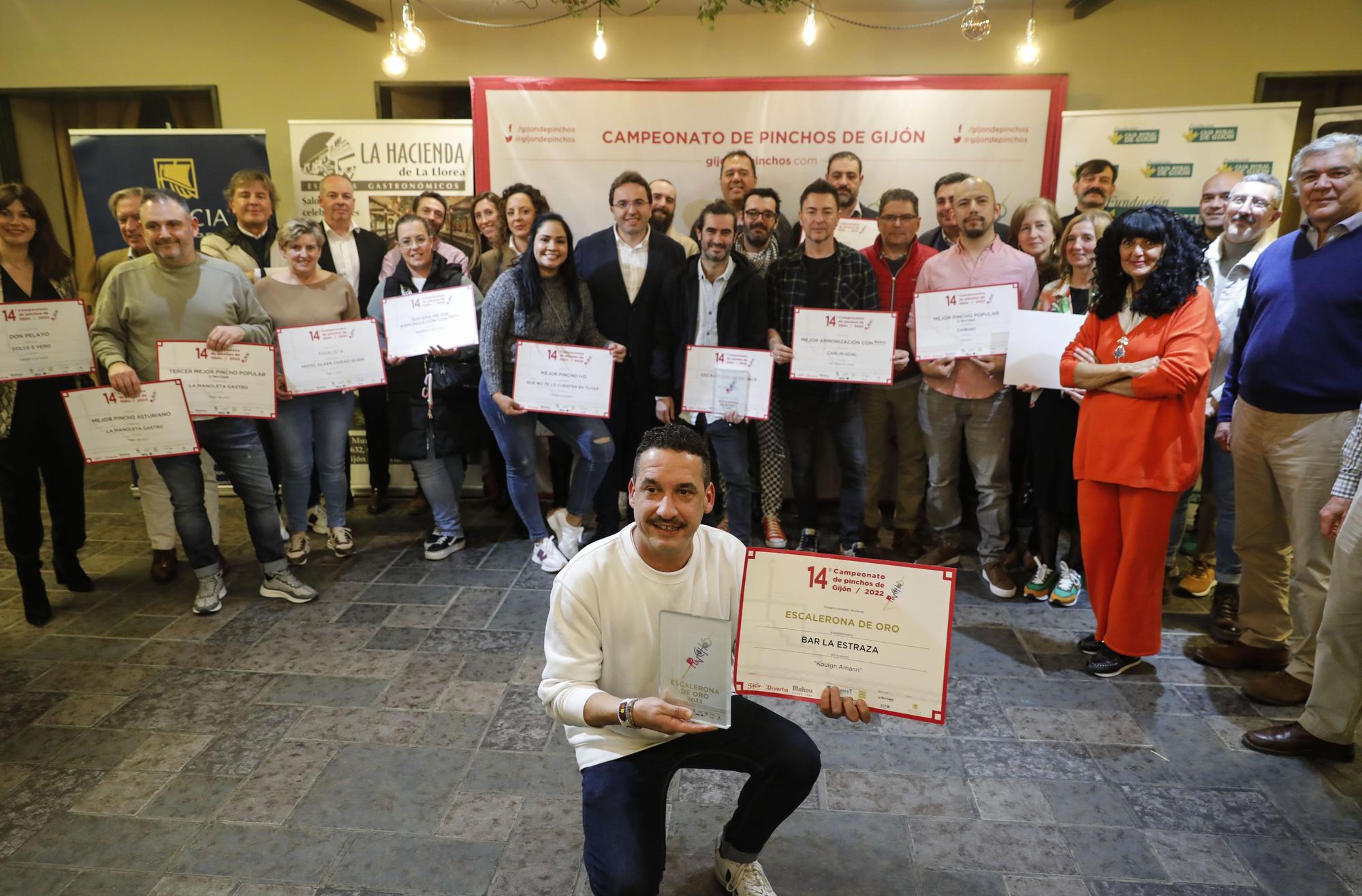 EN IMÁGENES: Entrega de los galardones del Campeonato de Pinchos de Gijón