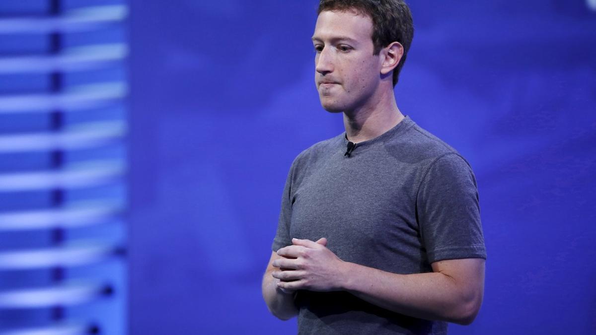 Facebook CEO Mark Zuckerberg speaks on stage during the Facebook F8 conference in San Francisco, California