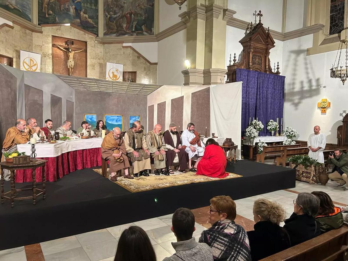 Representación de Semana Santa en Infiesto.