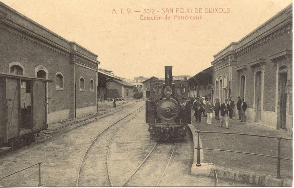 Estació de Sant Feliu de Guíxols a principis del segle XX.