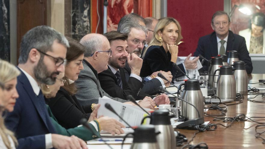 Reunión entre la Comisión de Venecia y la Comisión de Justicia, en el Congreso de los Diputados.