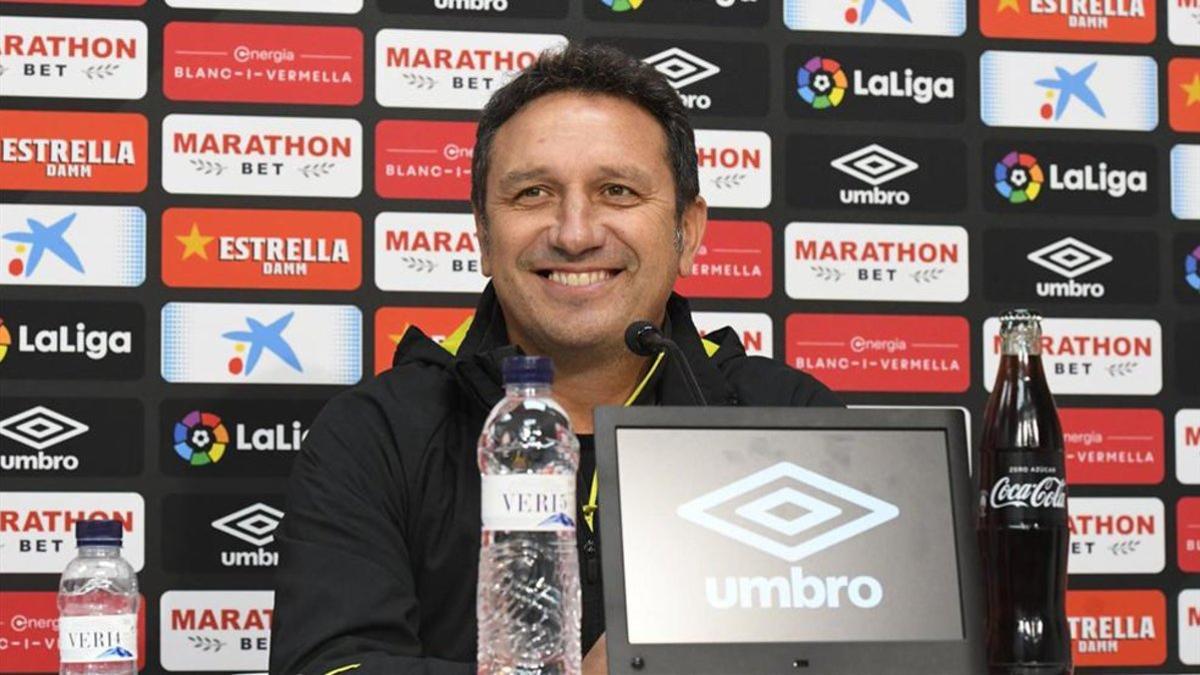 Eusebio Sacristán en una rueda de prensa