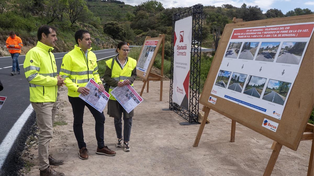 El vicepresidente y responsable del área de Infraestructuras, Héctor Folgado, ha visitado las obras ya finalizadas de reparación, conservación y mejora de la seguridad del vial y valora “muy positivamente” el impacto de esta actuación para los dos municipios.