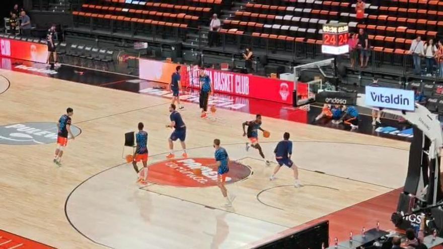 Valencia Basket calienta antes del partido ante Bilbao Basket
