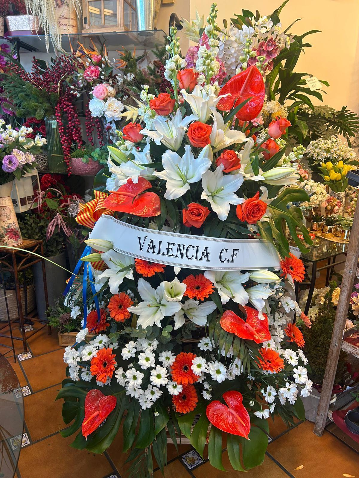 El ramo de flores del Valencia CF.