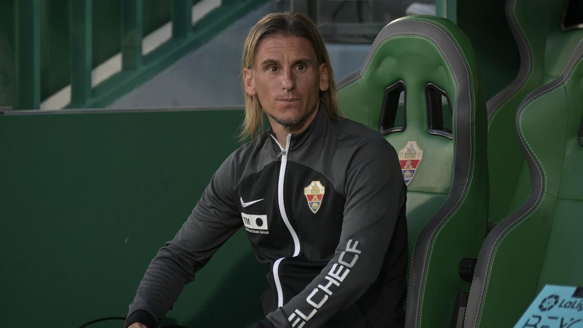 Sebastián Beccacece, el pasado domingo, antes del último partido frente al Cádiz