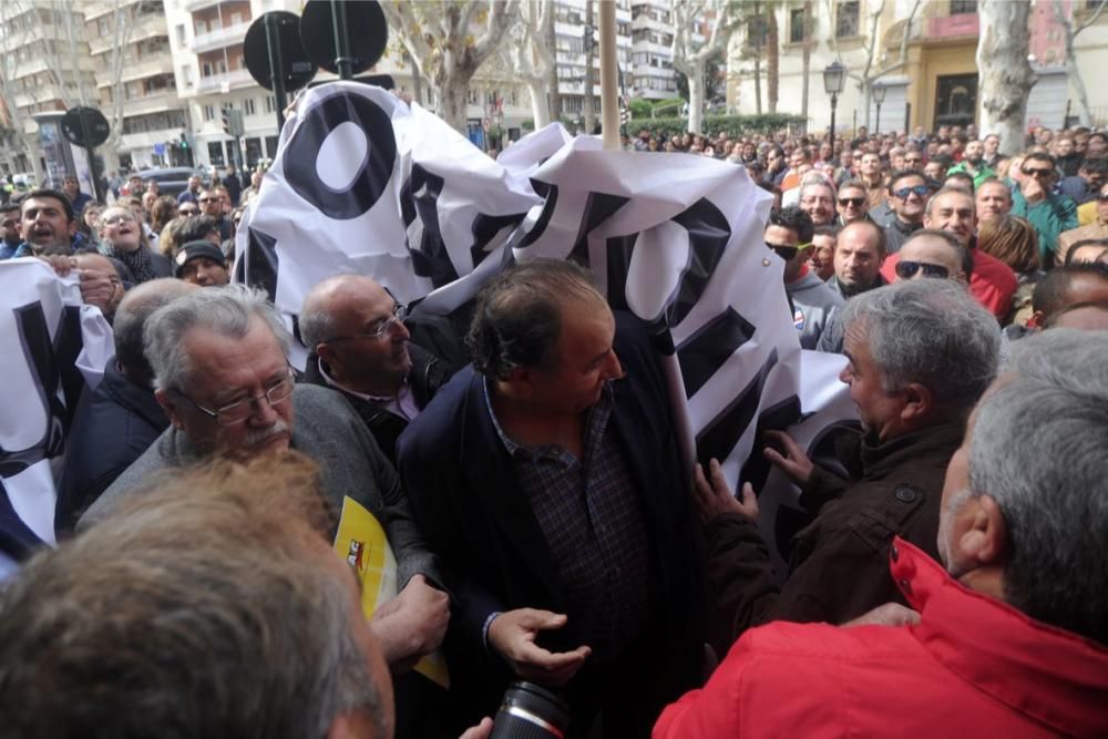 Manifestación en Murcia de los agricultores