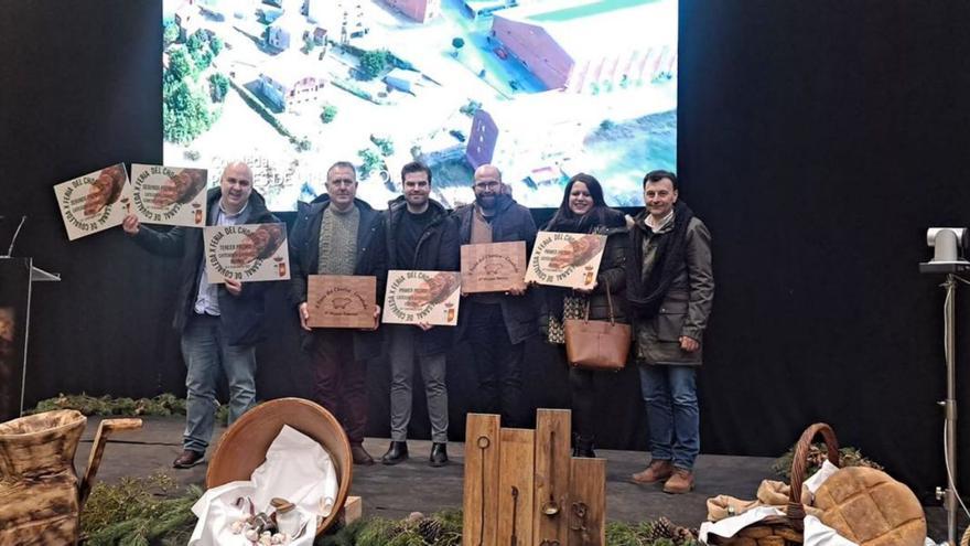 Empresarios y representantes de Fersanz, Teófilo Gómez y Embutidos Mayoral en la entrega de premios. | CEDIDA
