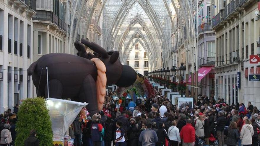 Calle Larios, el pasado 8 de febrero, en el gran desfile del Carnaval de Málaga.