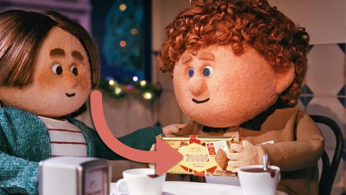 Spot publicitario de Suchard mostrando un número de la lotería