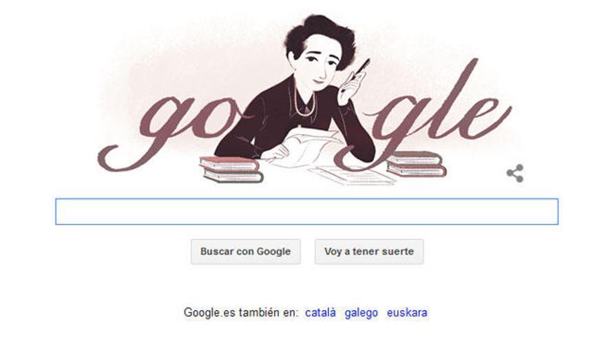 Hannah Arendt, en el ´doodle´ de Google