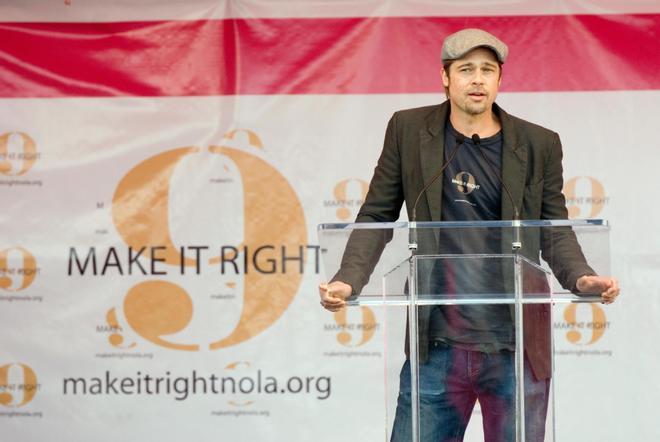 Brad Pitt anuncia su proyecto de casas solidarias en Nueva Orleans con 'Make it Right'
