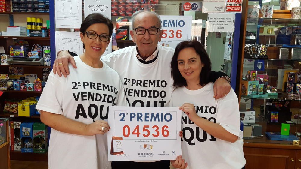 El número 04.536, premiado con 125.000 euros al décimo, ha llevado la suerte al municipio