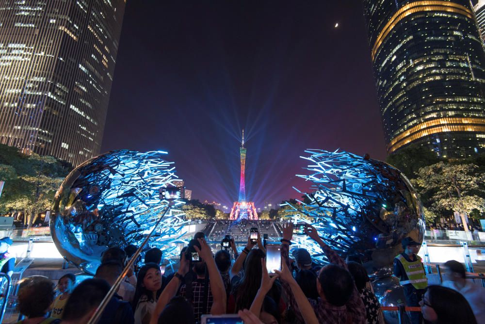 Festival de luz en Guangzhou, China.