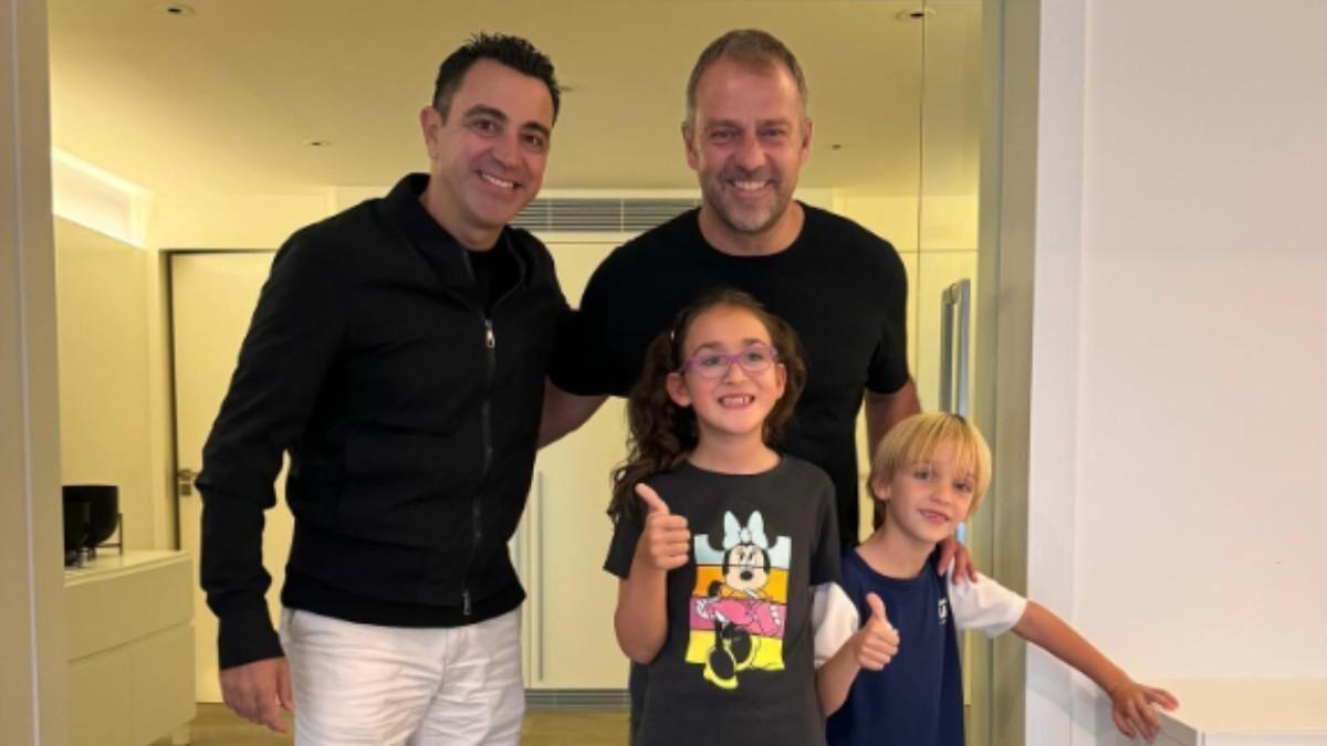 Xavi Hernández se reunió en Barcelona con Hansi Flick // IG