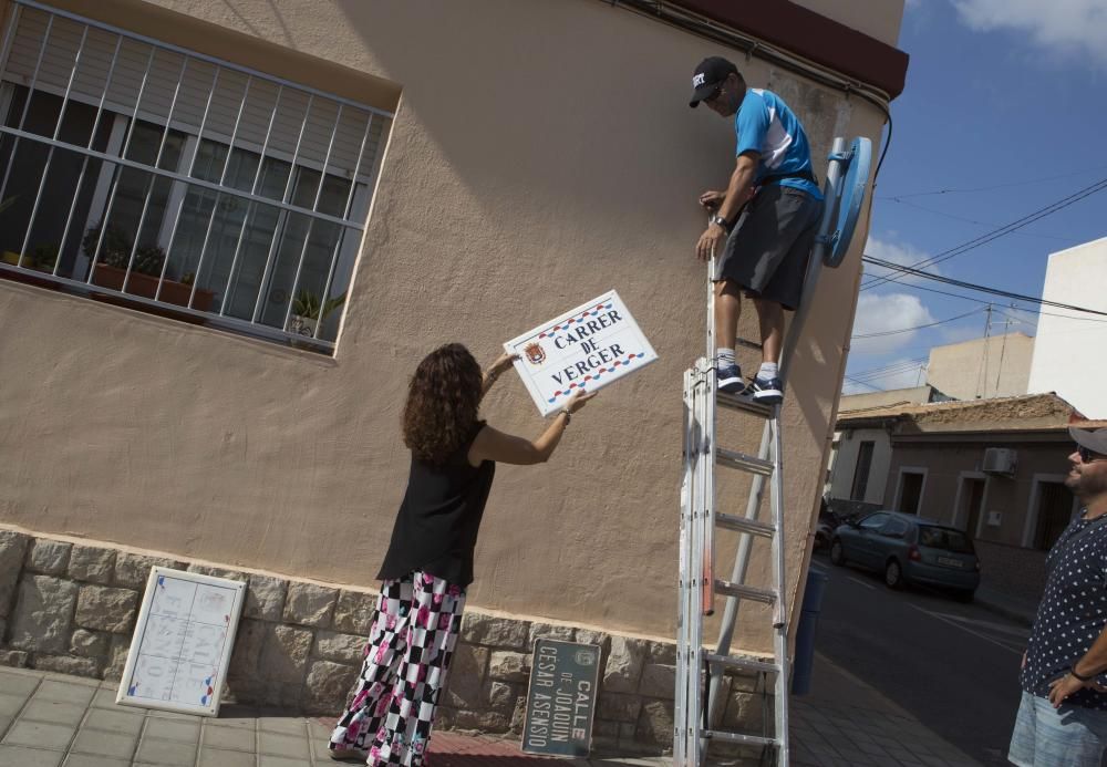 Cambio del callejero franquista