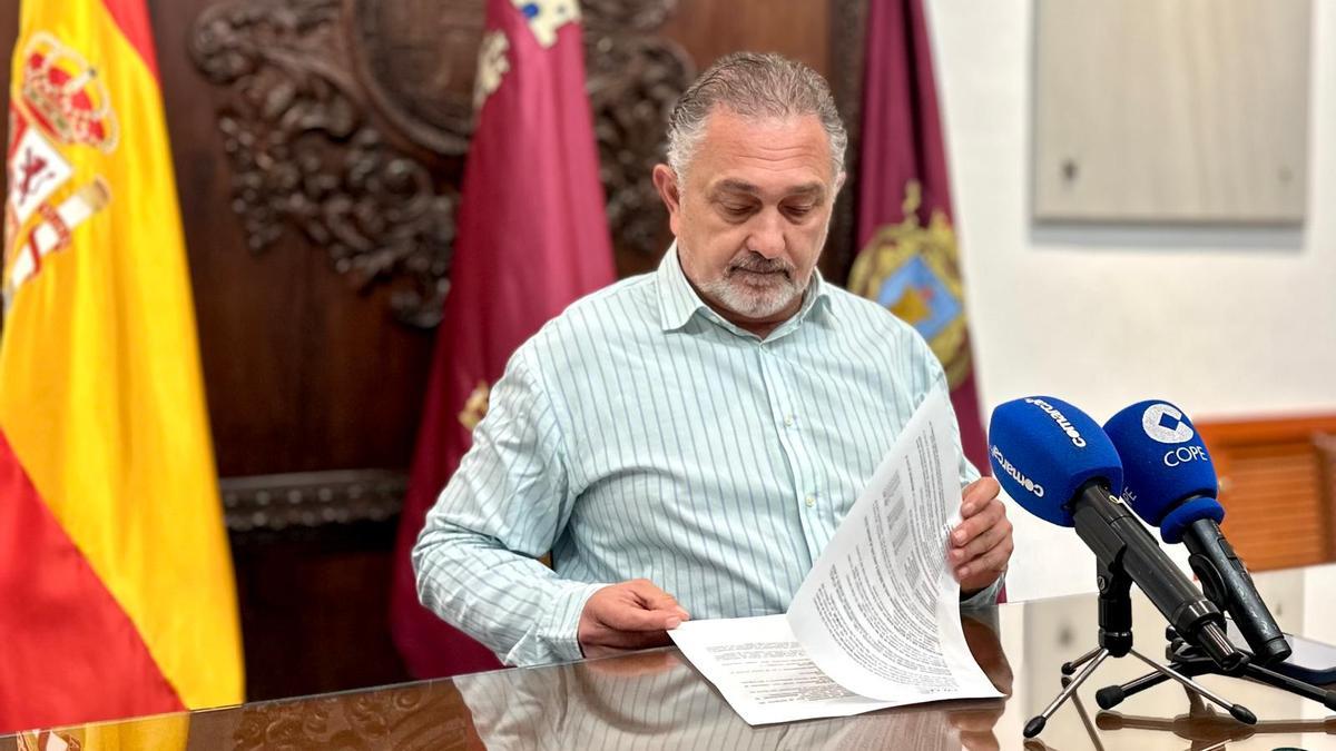 Ángel Meca, durante la presentación de las ayudas.